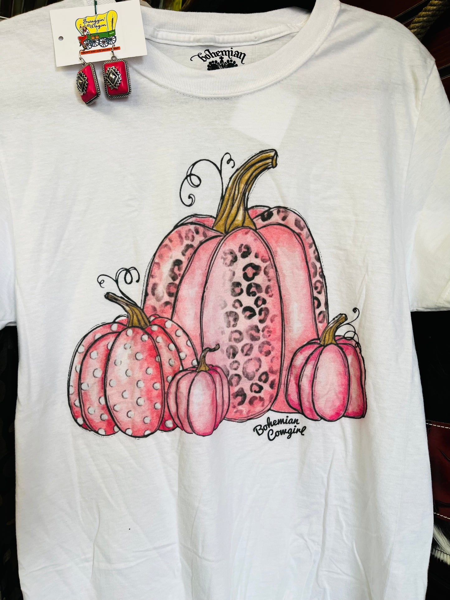 Three pink pumpkins t-shirt