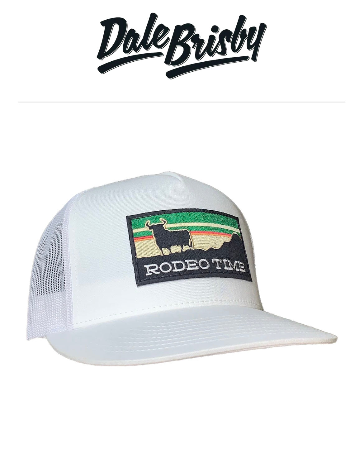 White Rodeo Time Sunset cap