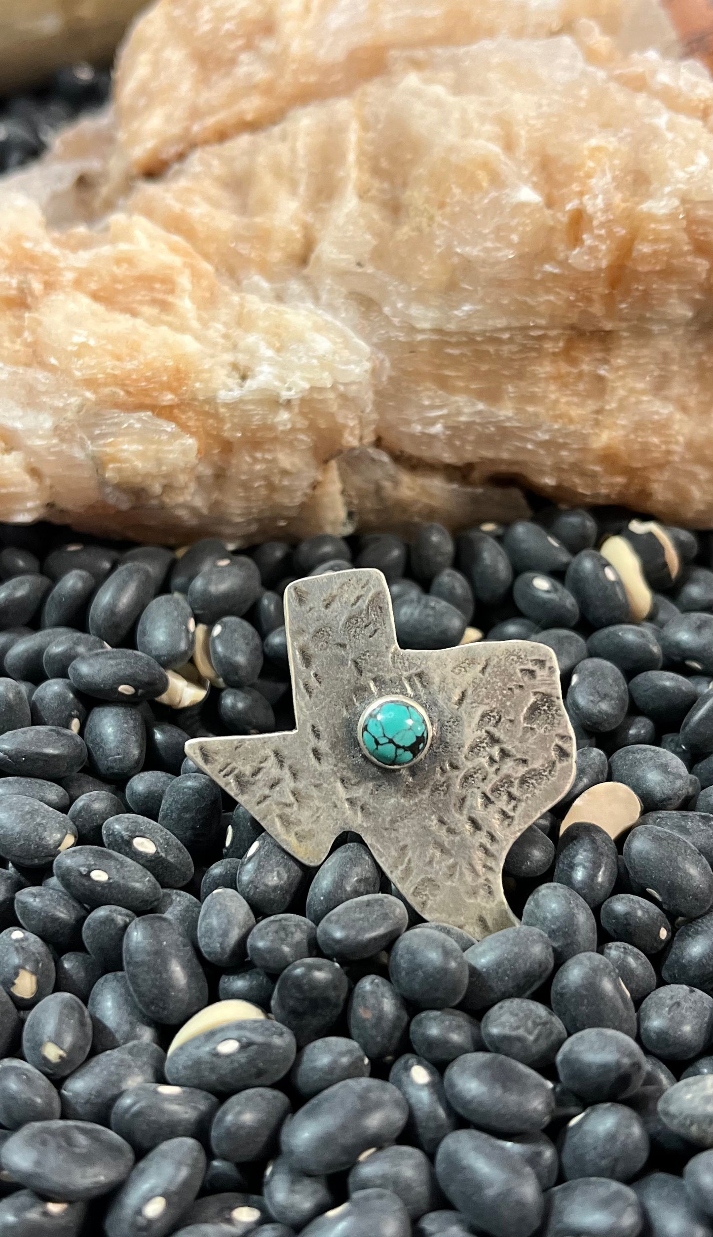 Sterling Silver w/ turquoise stone Texas Ring