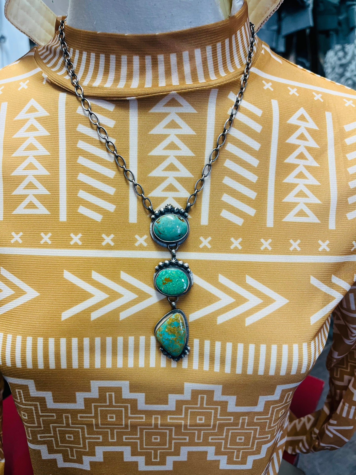 Navajo Handmade Royston Turquoise /sterling silver