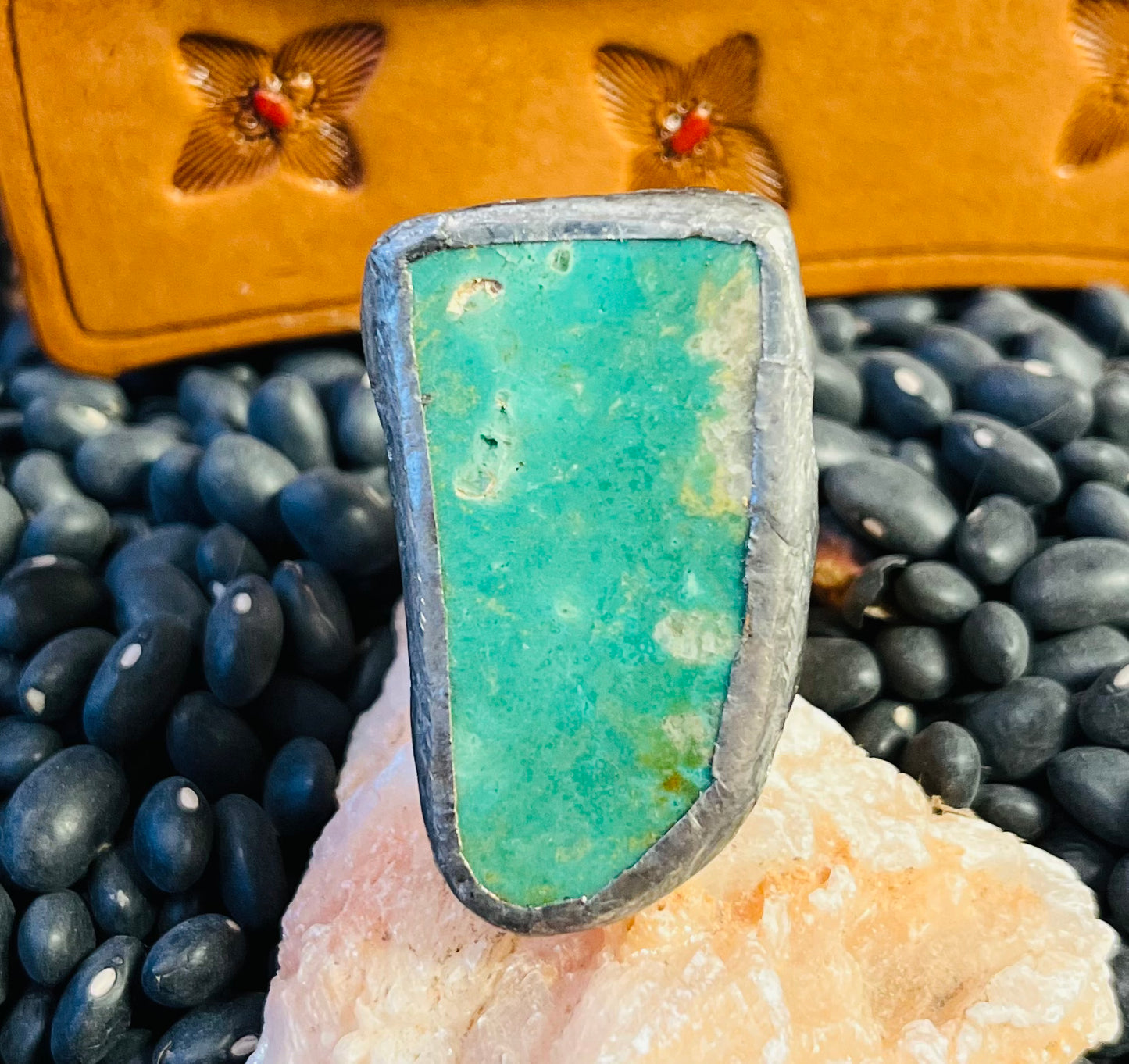 Turquoise rock ring