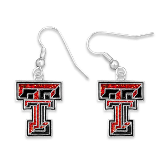 Texas Tech Red Raiders NCAA Game Day Glitter Earrings