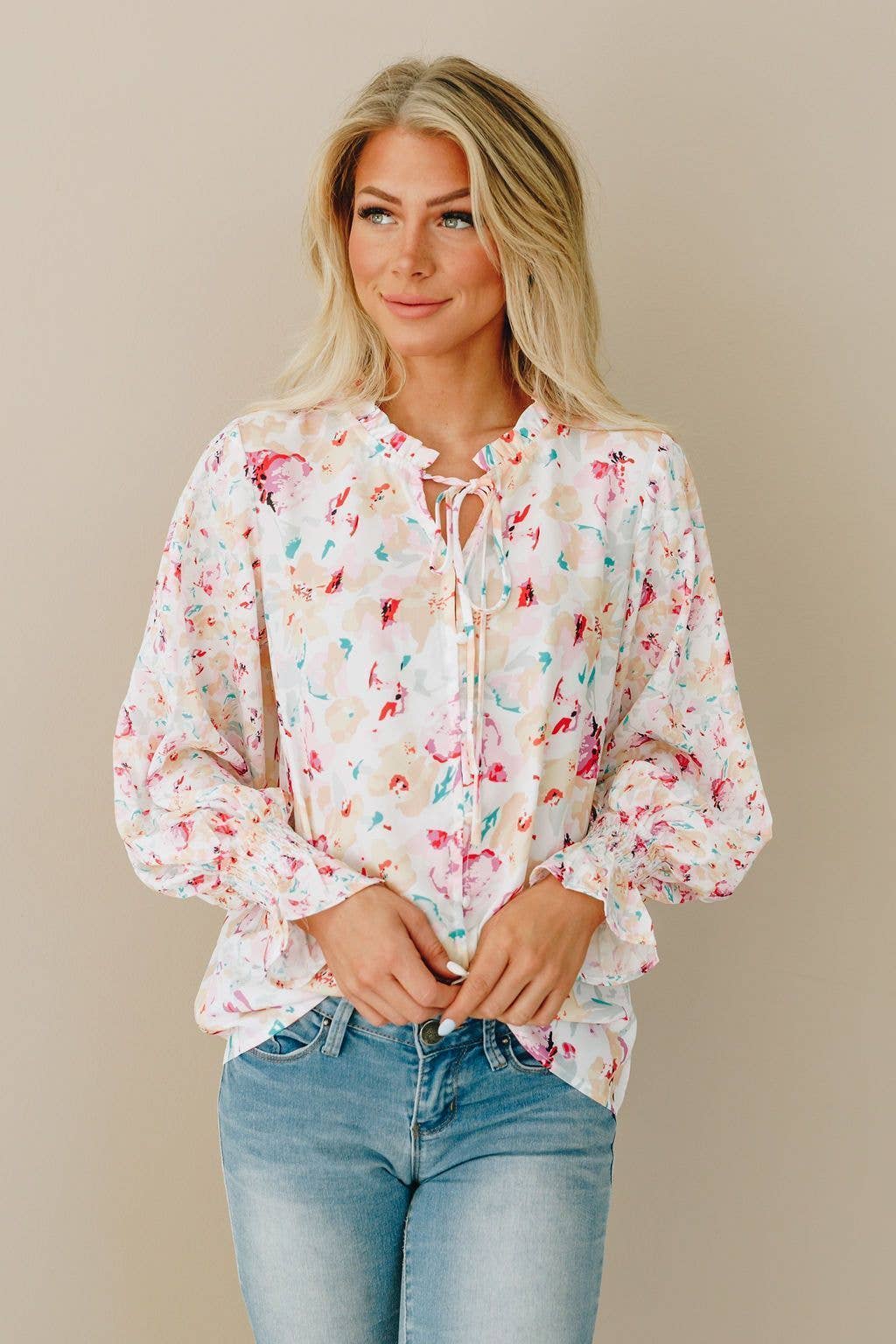 Stay Warm in Style - Bella Floral Blouse