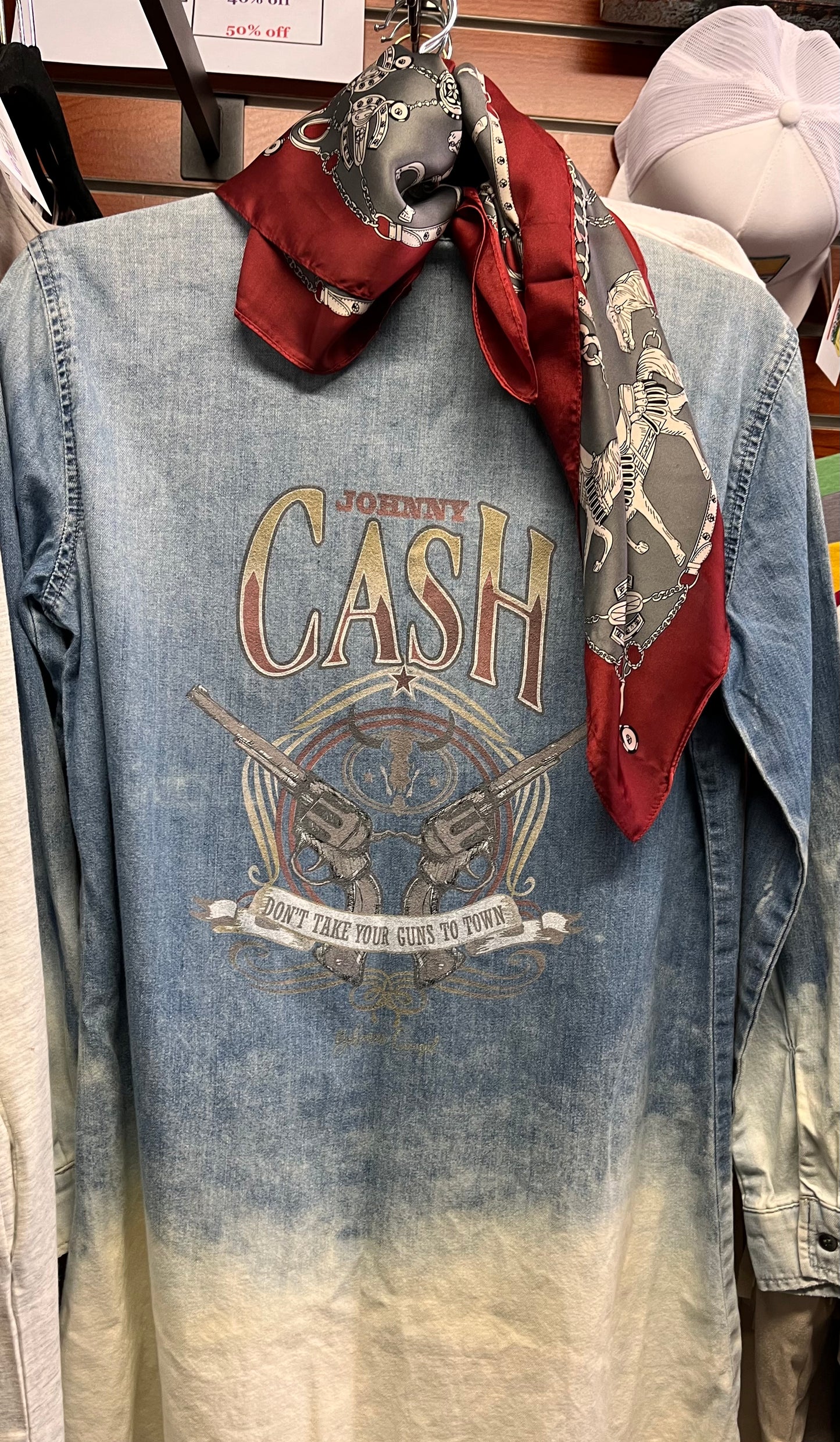 Johnny Cash Guns Denim Dress