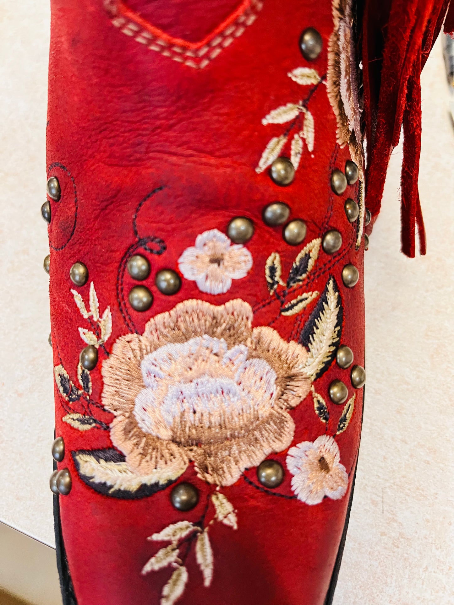 Junk Gypsy Wallflower Boot by Lane (Smoldering Ruby)