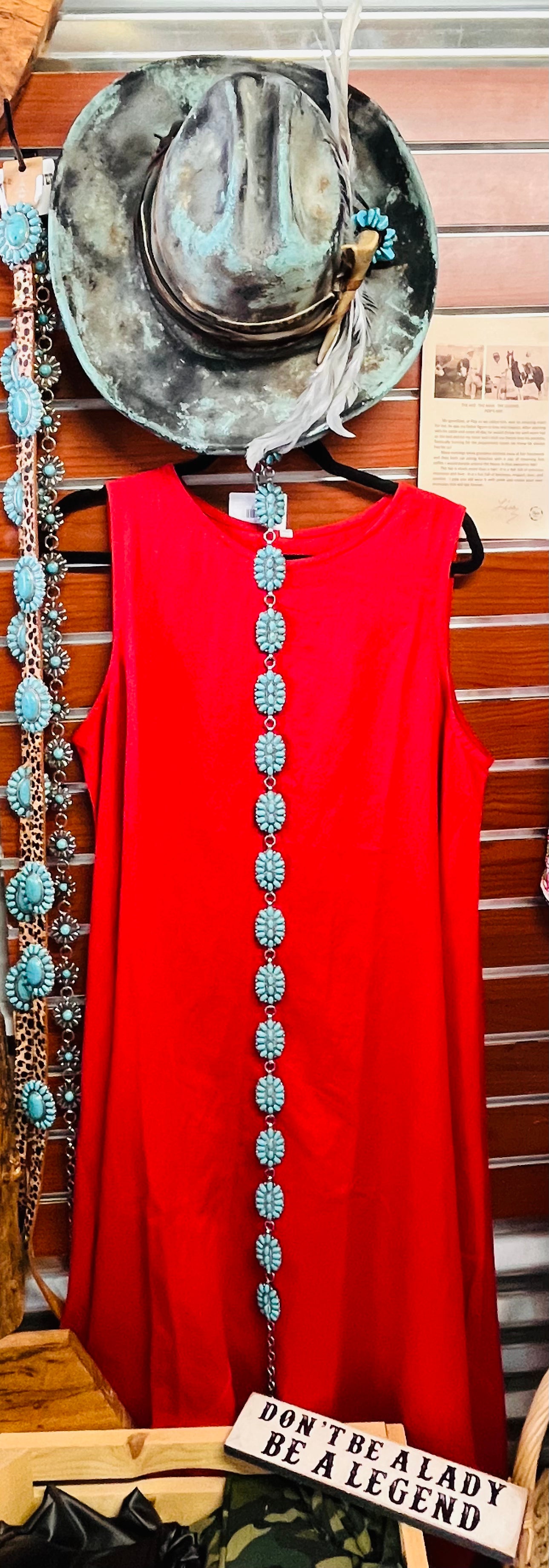 Red Tunic dress/sleeveless - Embellish